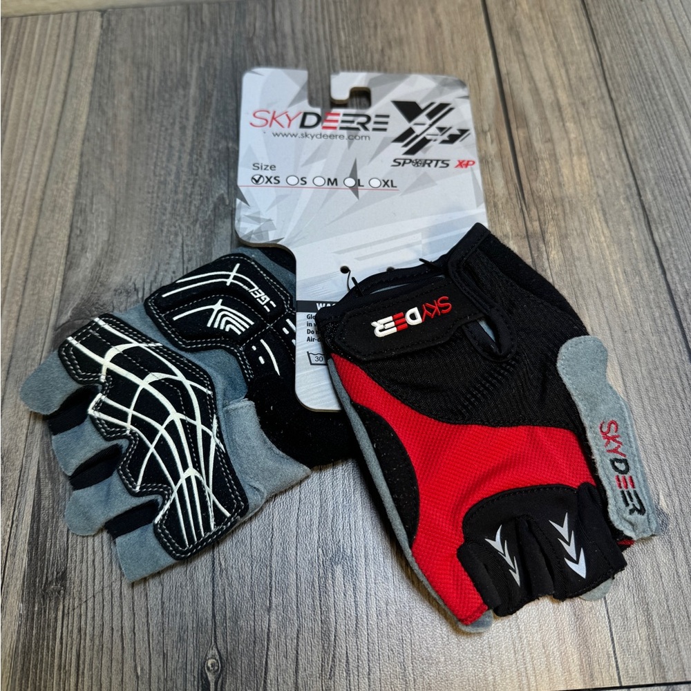 SKYDEER Sports XP Deerskin Women’s Suede Sports Bike Gloves SD2110R Red Size XS
